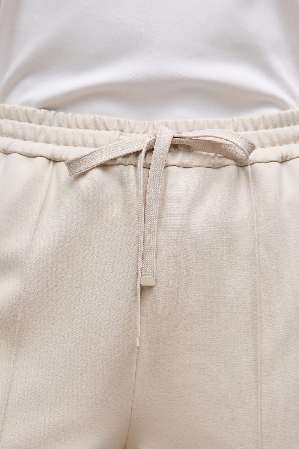 Ponte Pintucked Wide Leg Pant