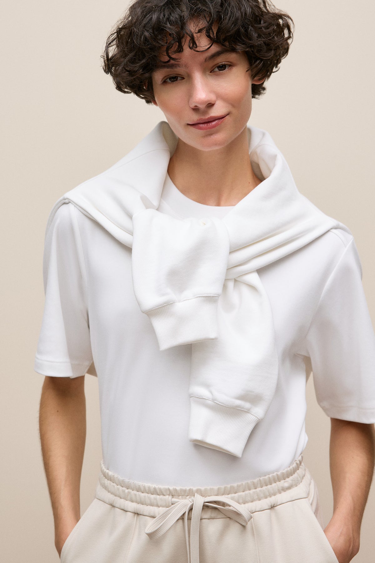 Ponte Pintucked Wide Leg Pant