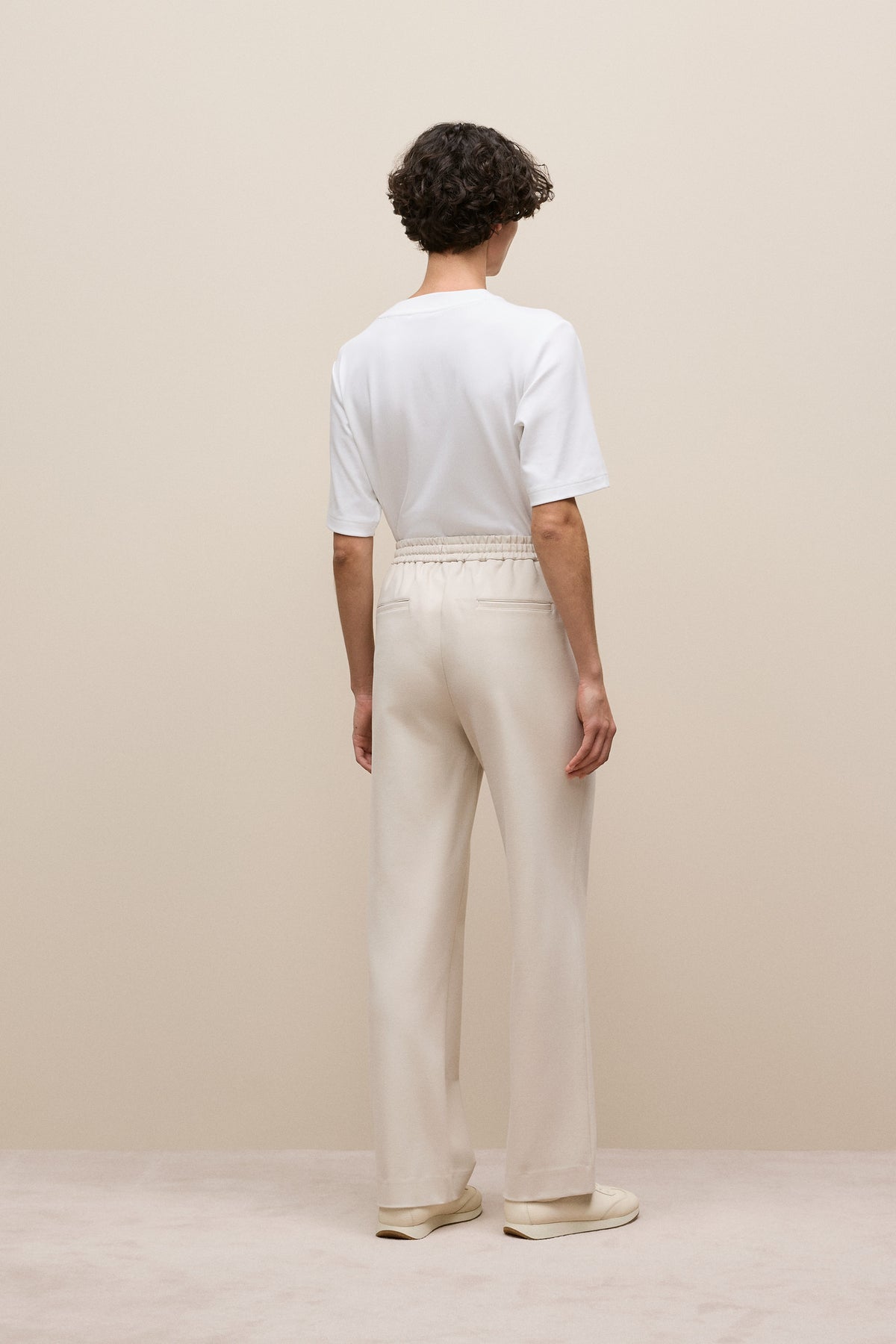 Ponte Pintucked Wide Leg Pant