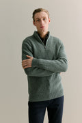 Merino Textured Half Zip
