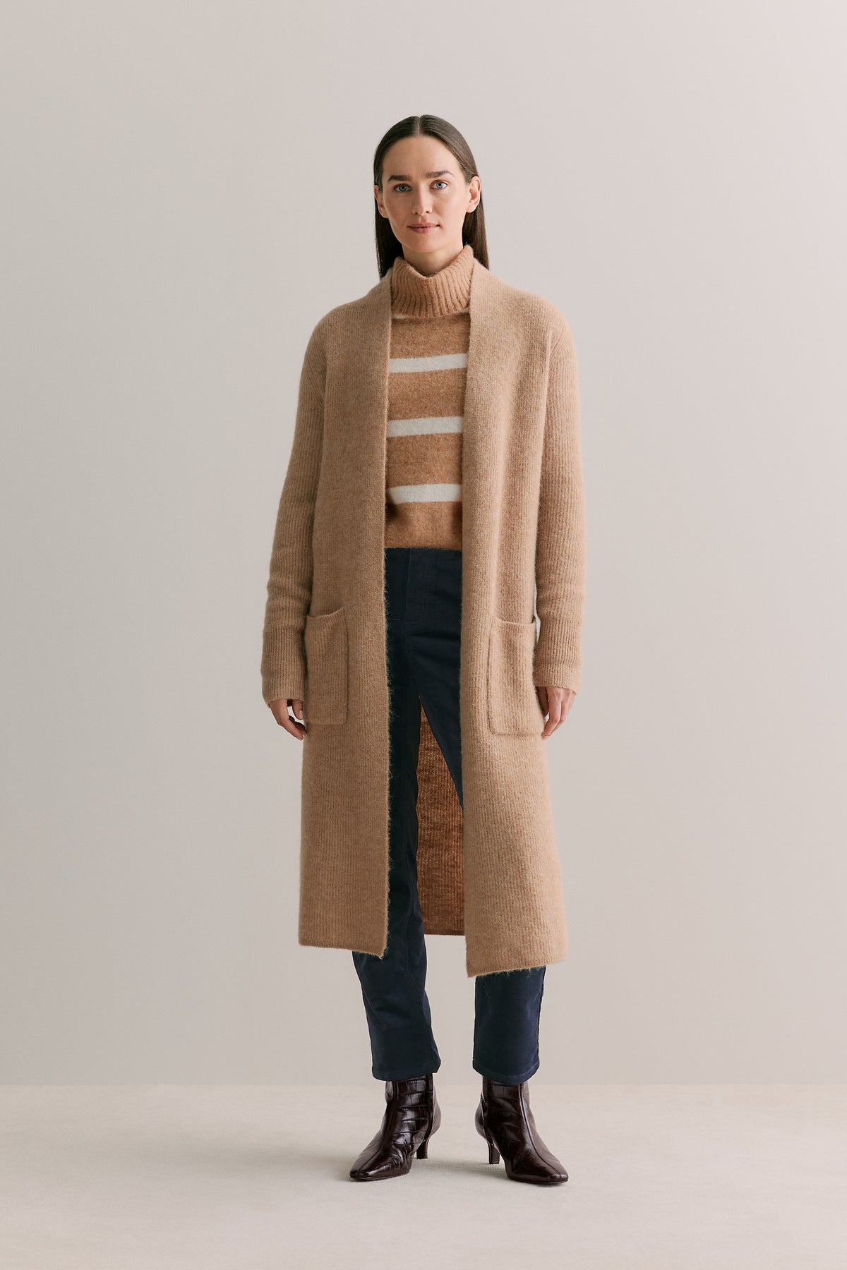Alpaca Merino Blend Longline Cardigan