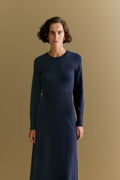 Merino Blend Rib Waist Dress