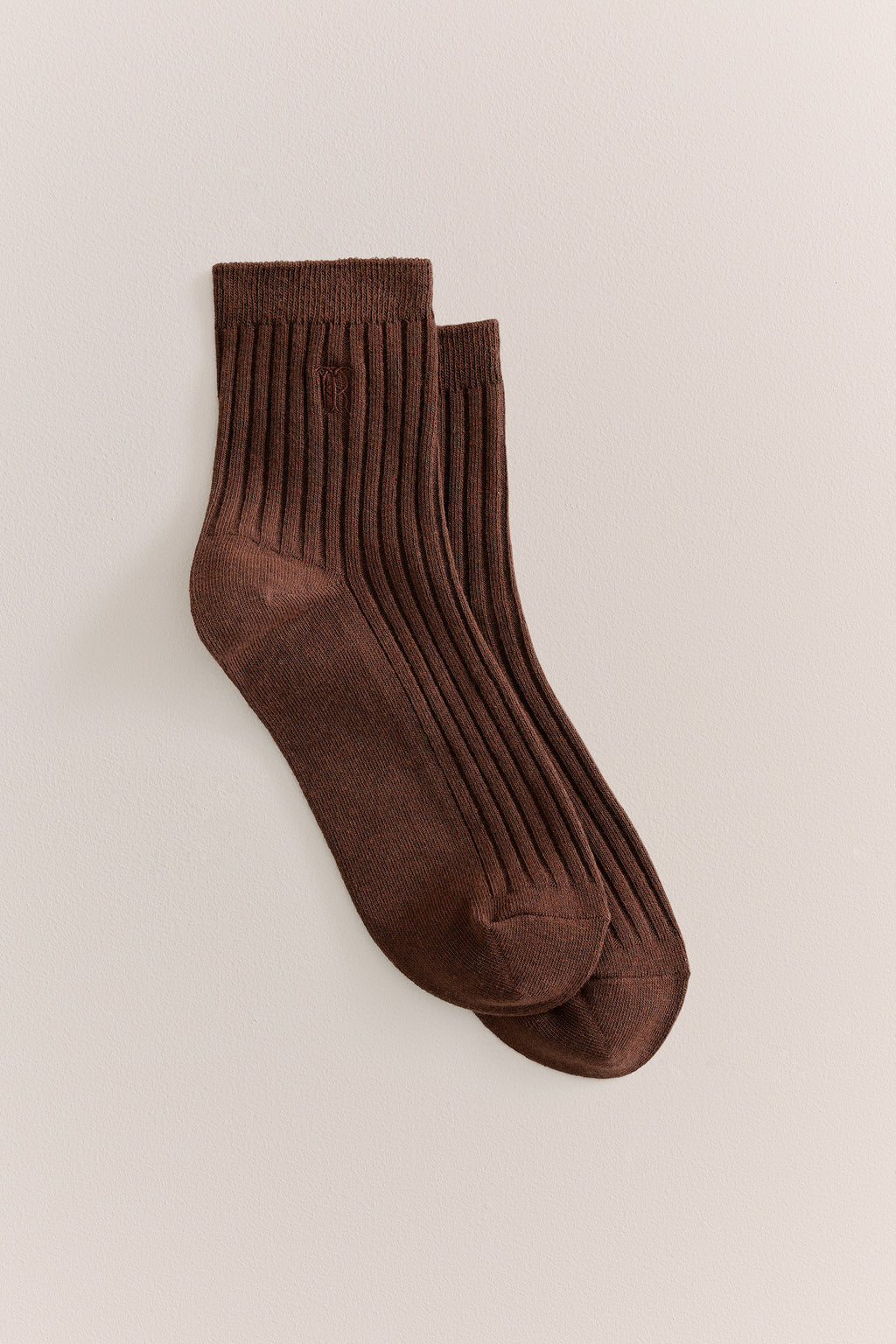 Monogram Rib Crew Sock