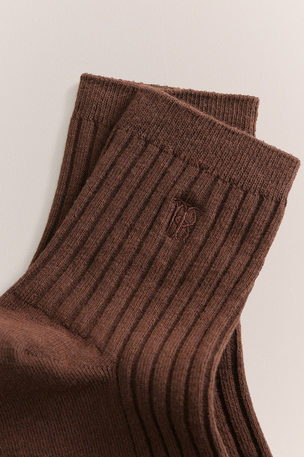 Monogram Rib Crew Sock