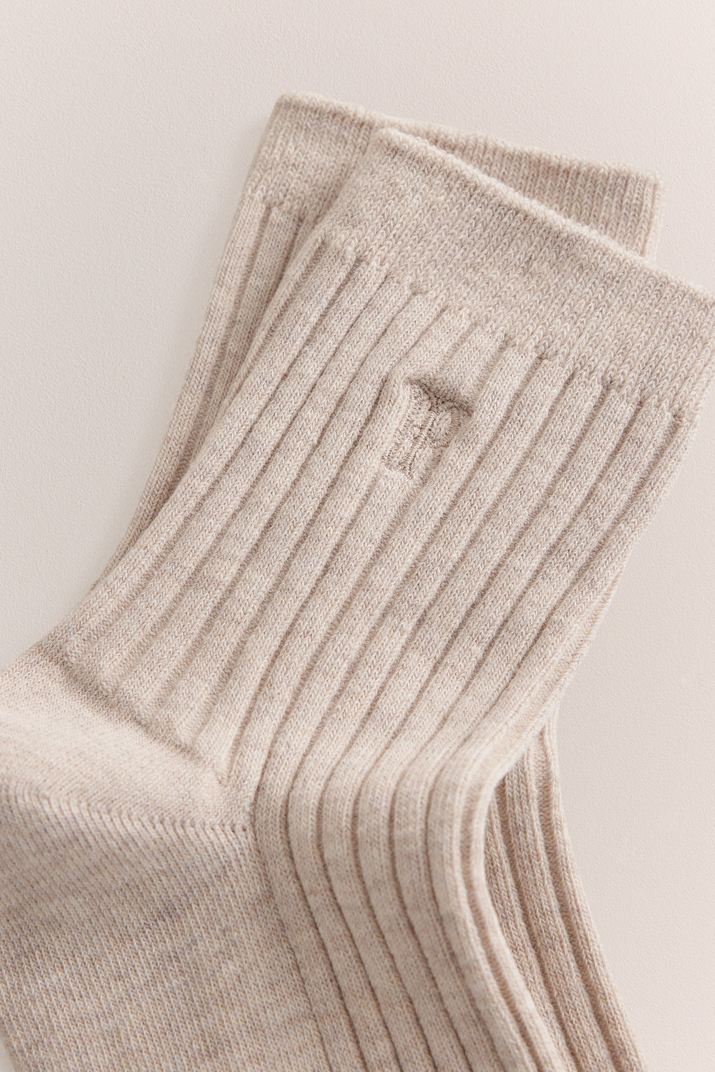 Monogram Rib Crew Sock