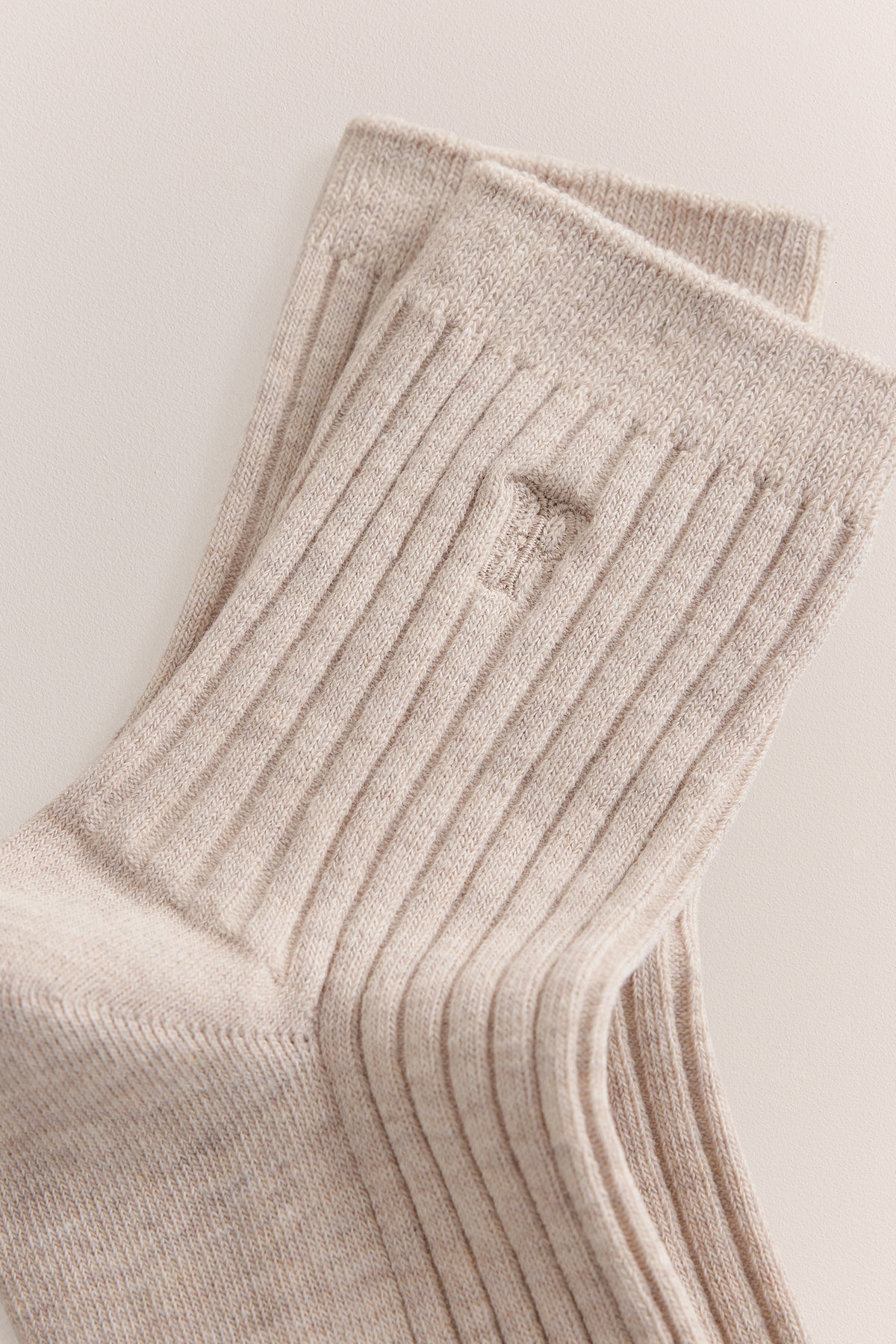 Monogram Rib Crew Sock