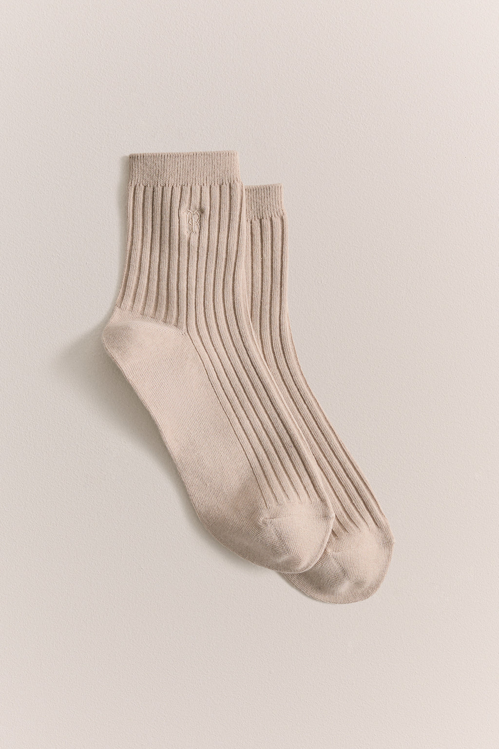 Monogram Rib Crew Sock