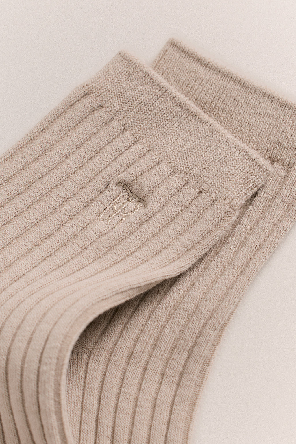 Monogram Rib Crew Sock