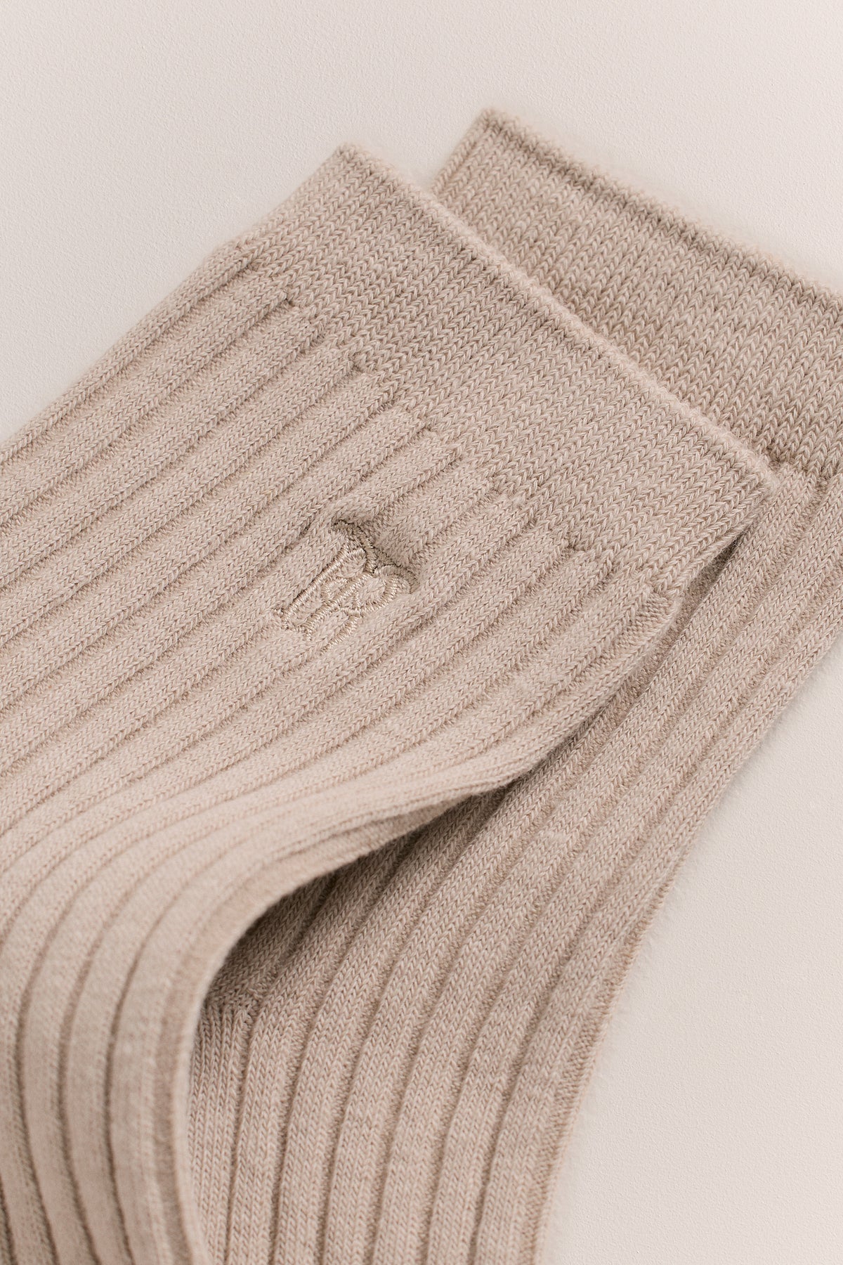 Monogram Rib Crew Sock