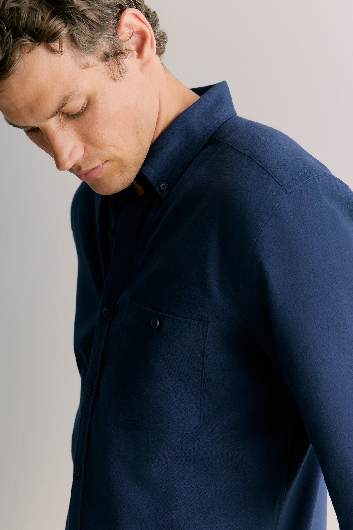 Regular Fit Cotton Herringbone Shirt