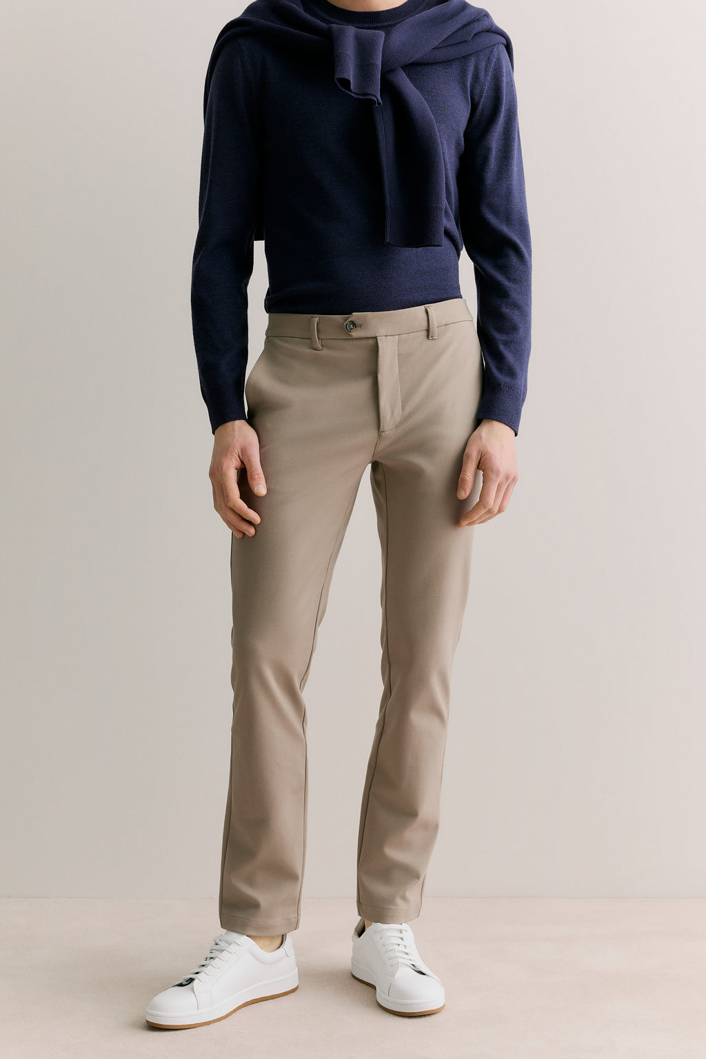 Merino Blend Double Knit Collared Cardigan