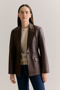 Leather Tailored Blazer