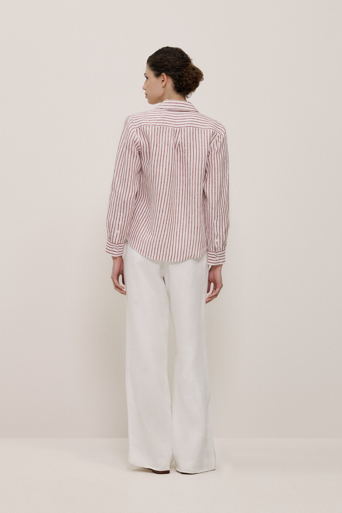 Linen End On End Stripe Shirt