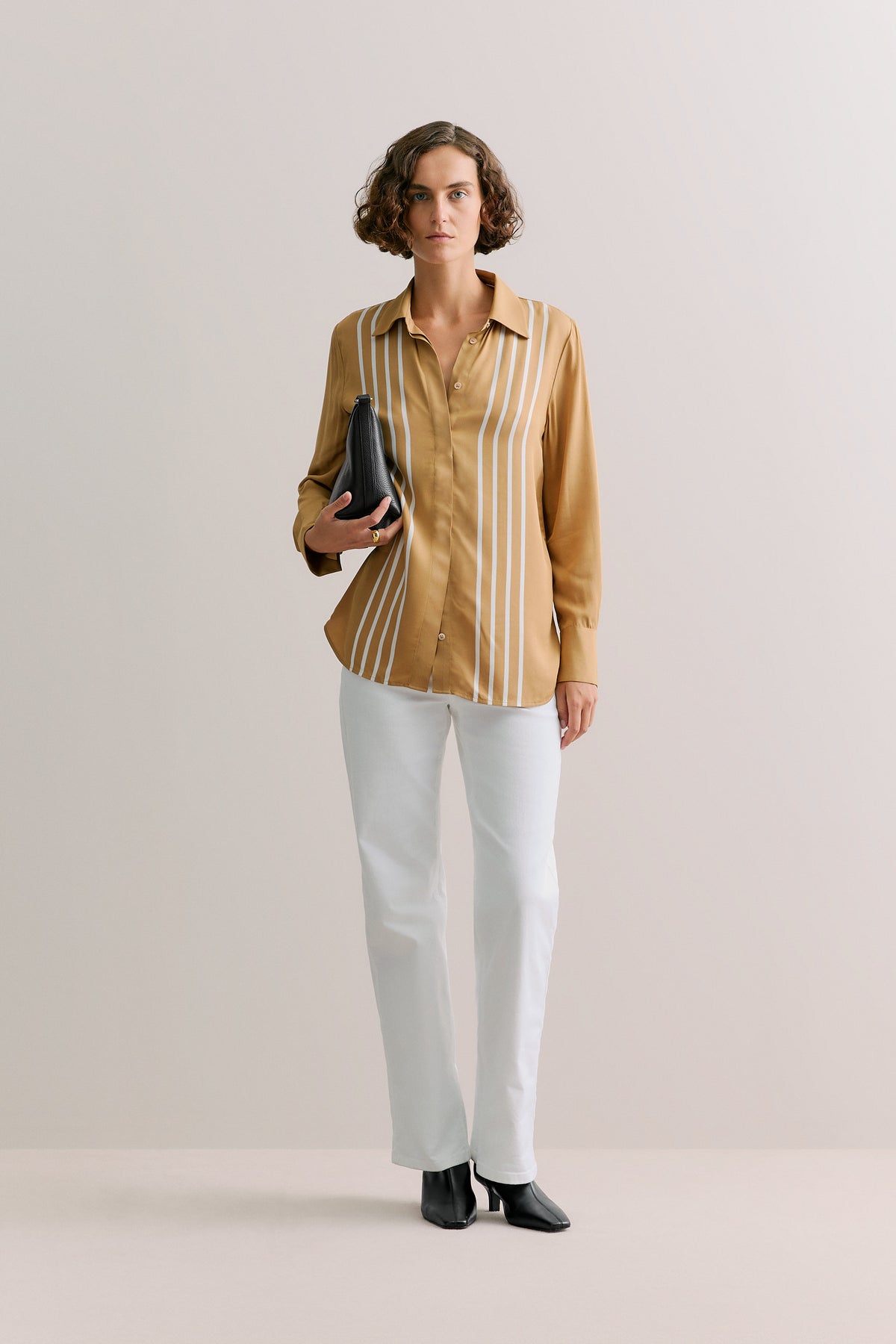 Mini Twill Column Stripe Shirt