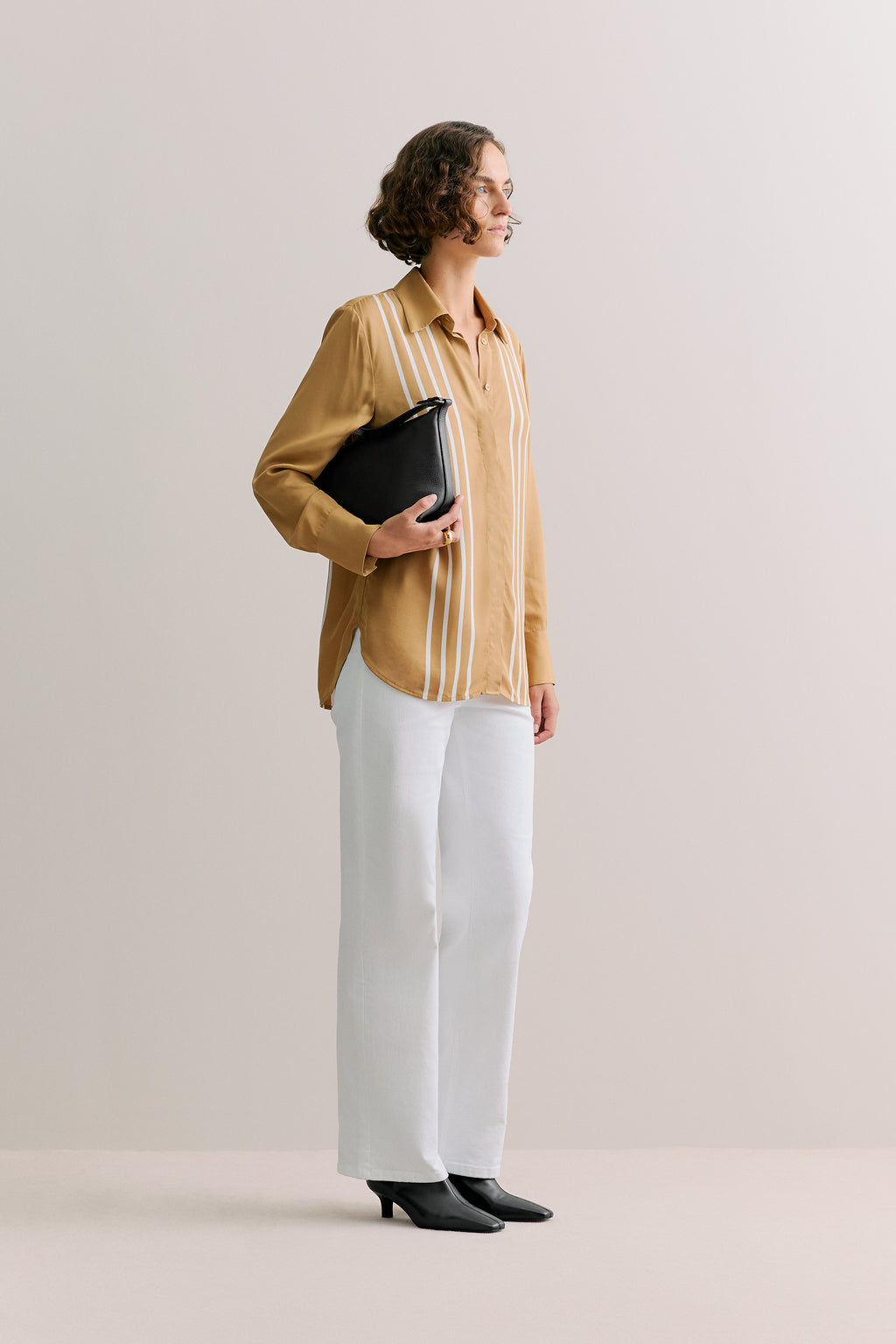 Mini Twill Column Stripe Shirt