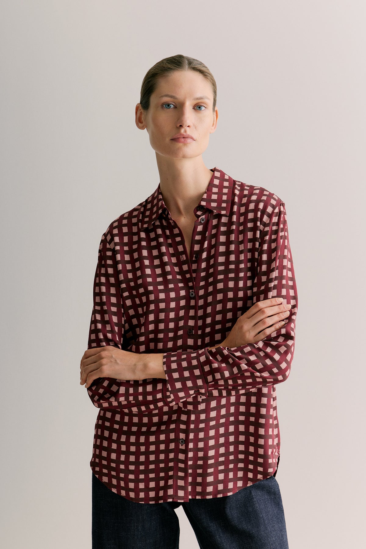 Mini Twill Painted Gingham Shirt