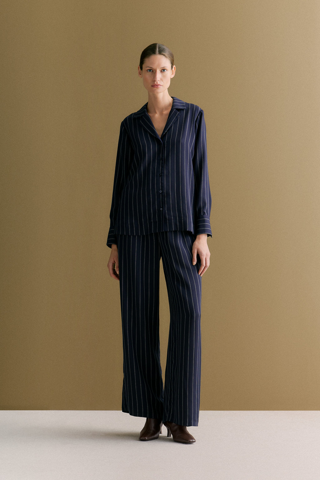 Rope Stripe Long Sleeve Shirt