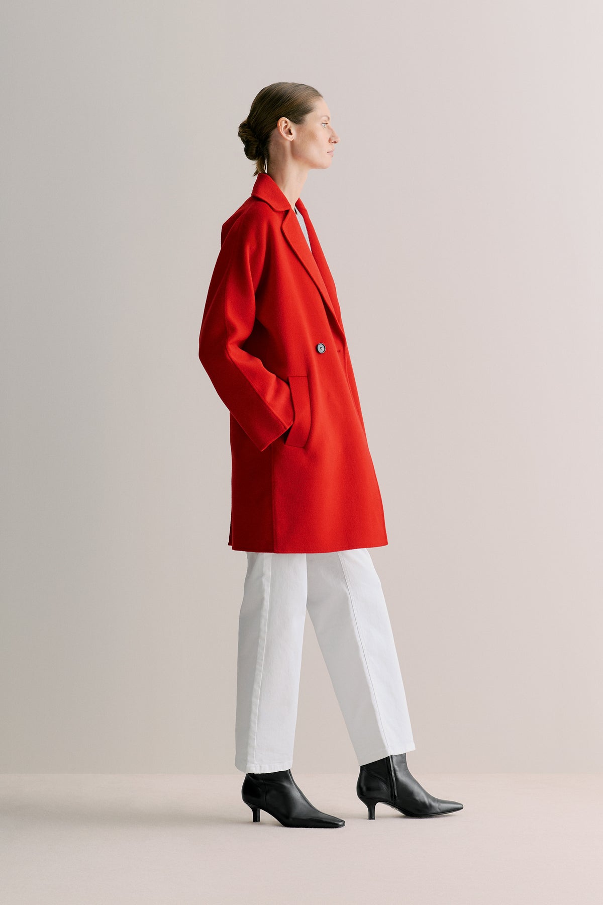 Wool Blend Relaxed Coat