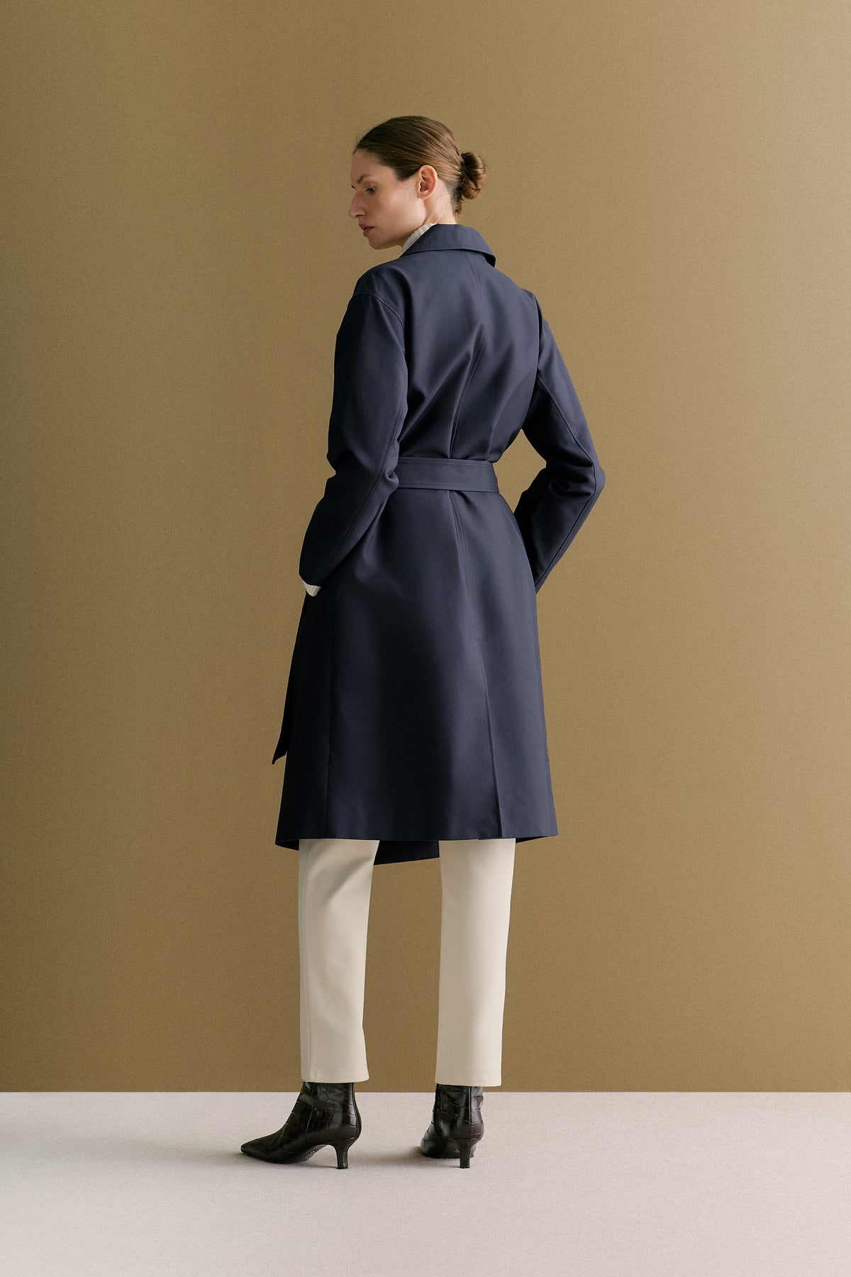 Double Cloth Eyelet Detail Trench