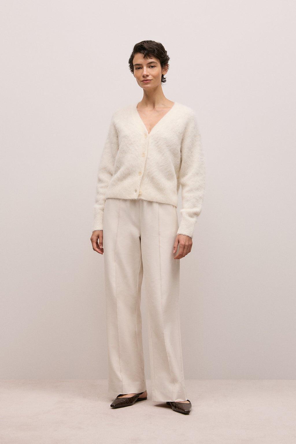 Pintucked Pull On Pant