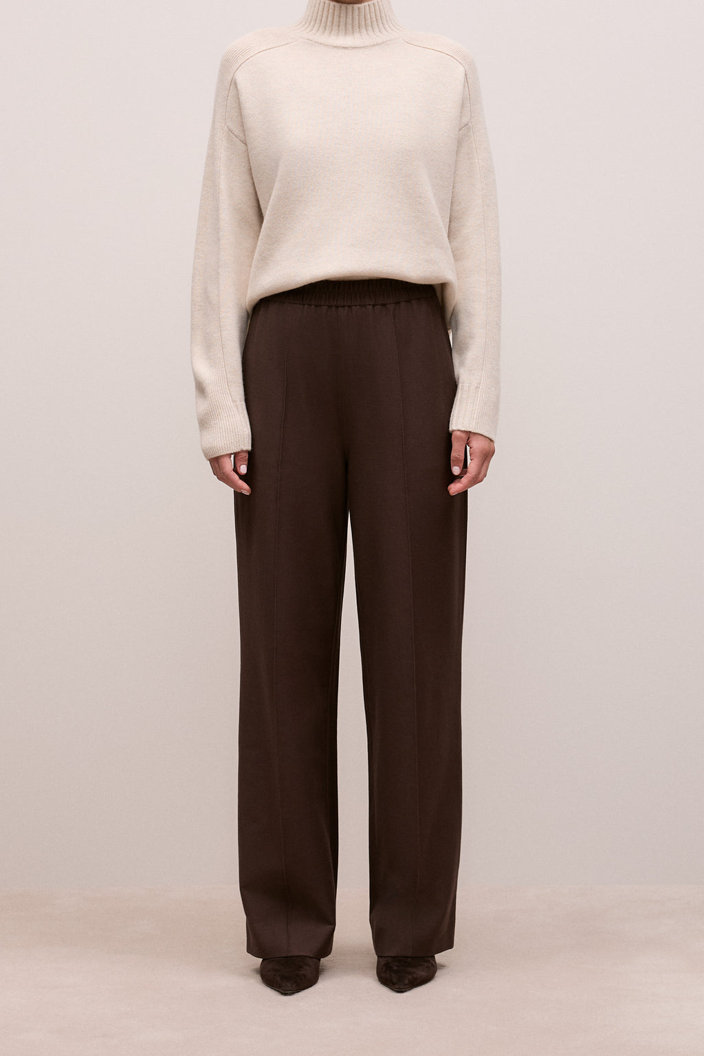 Pintucked Pull On Pant