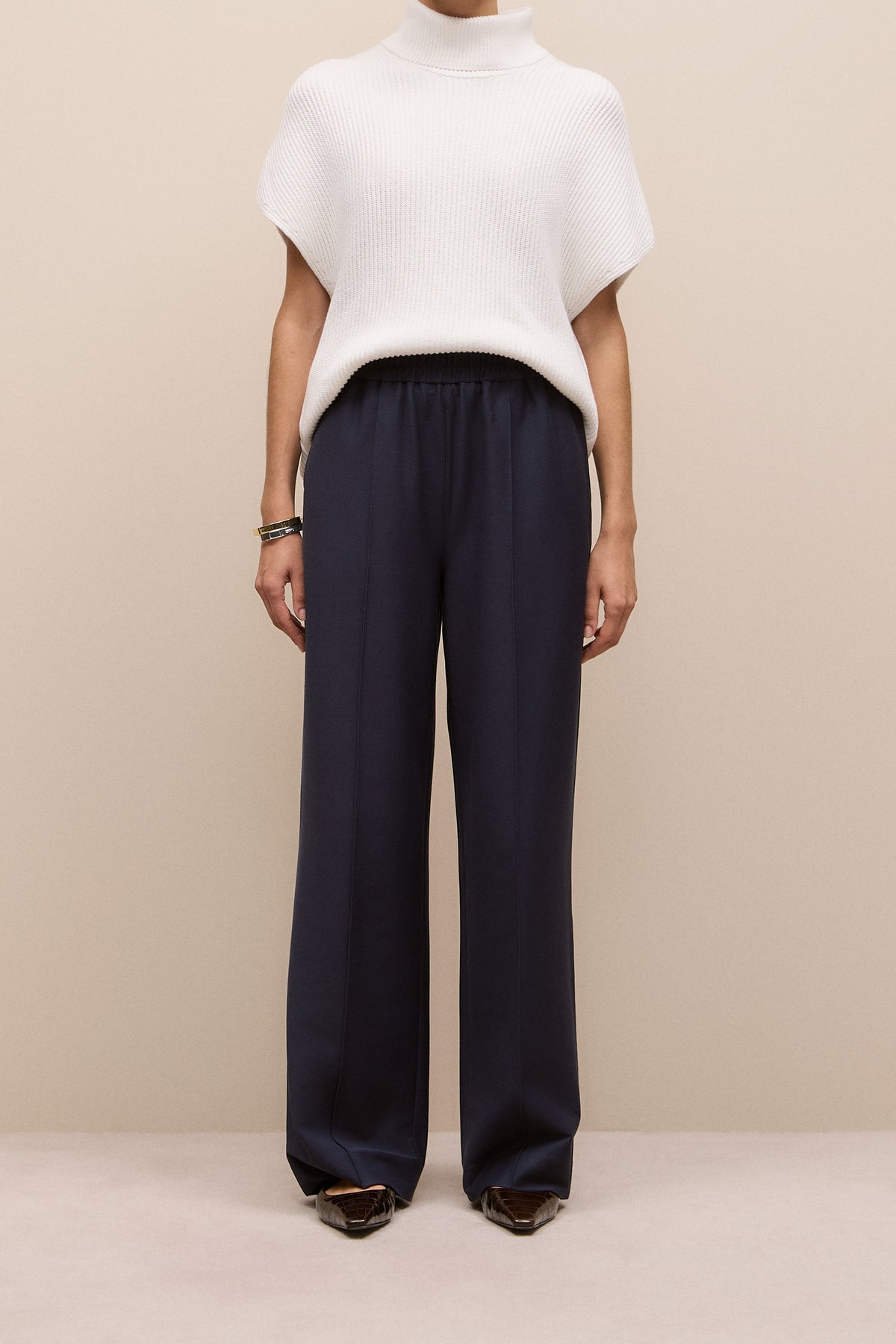 Pintucked Pull On Pant