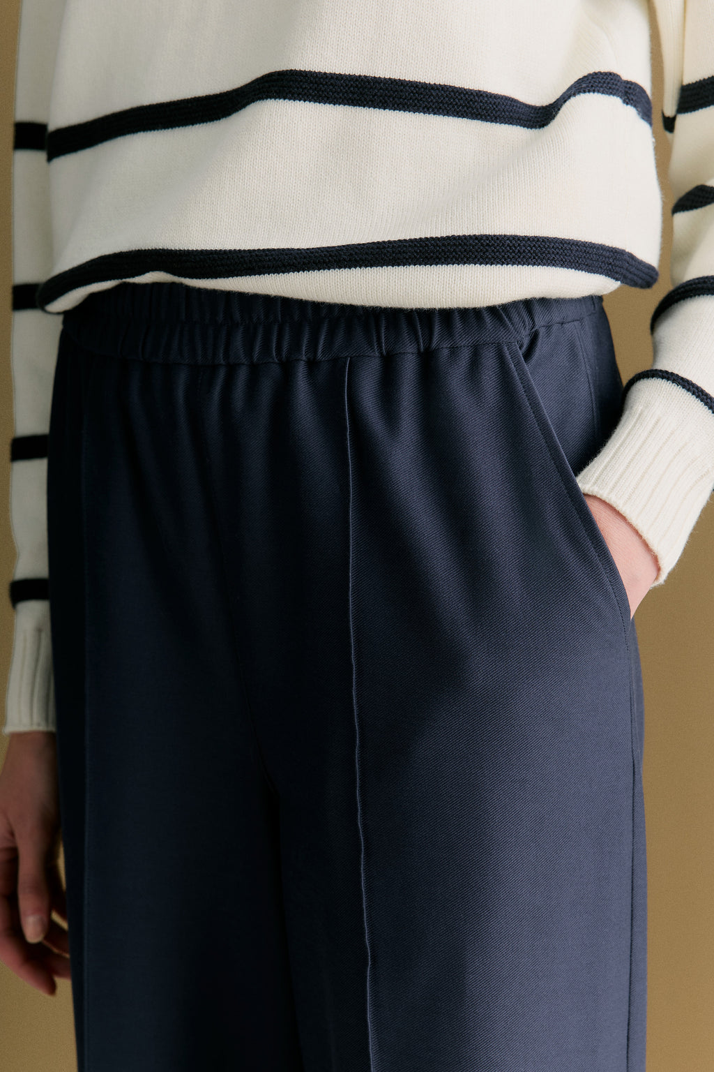 Pintucked Pull On Pant