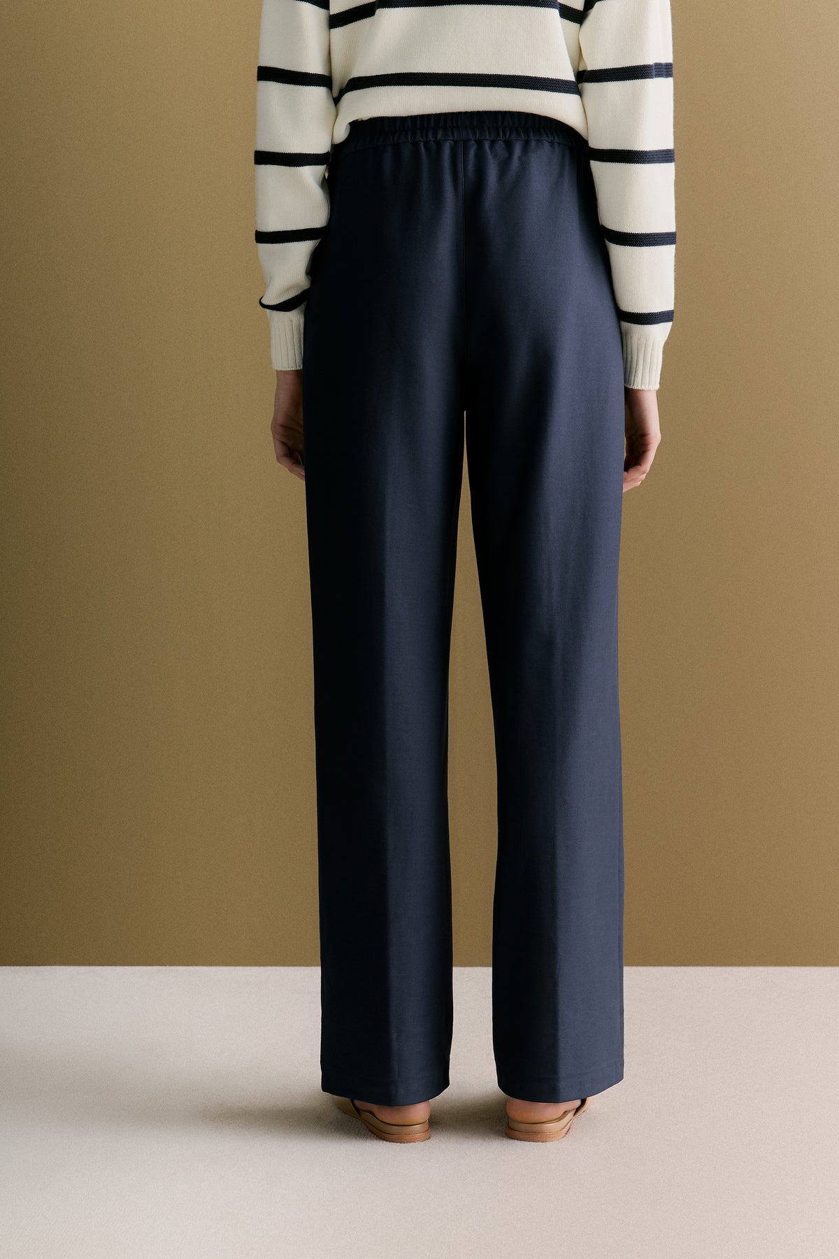 Pintucked Pull On Pant