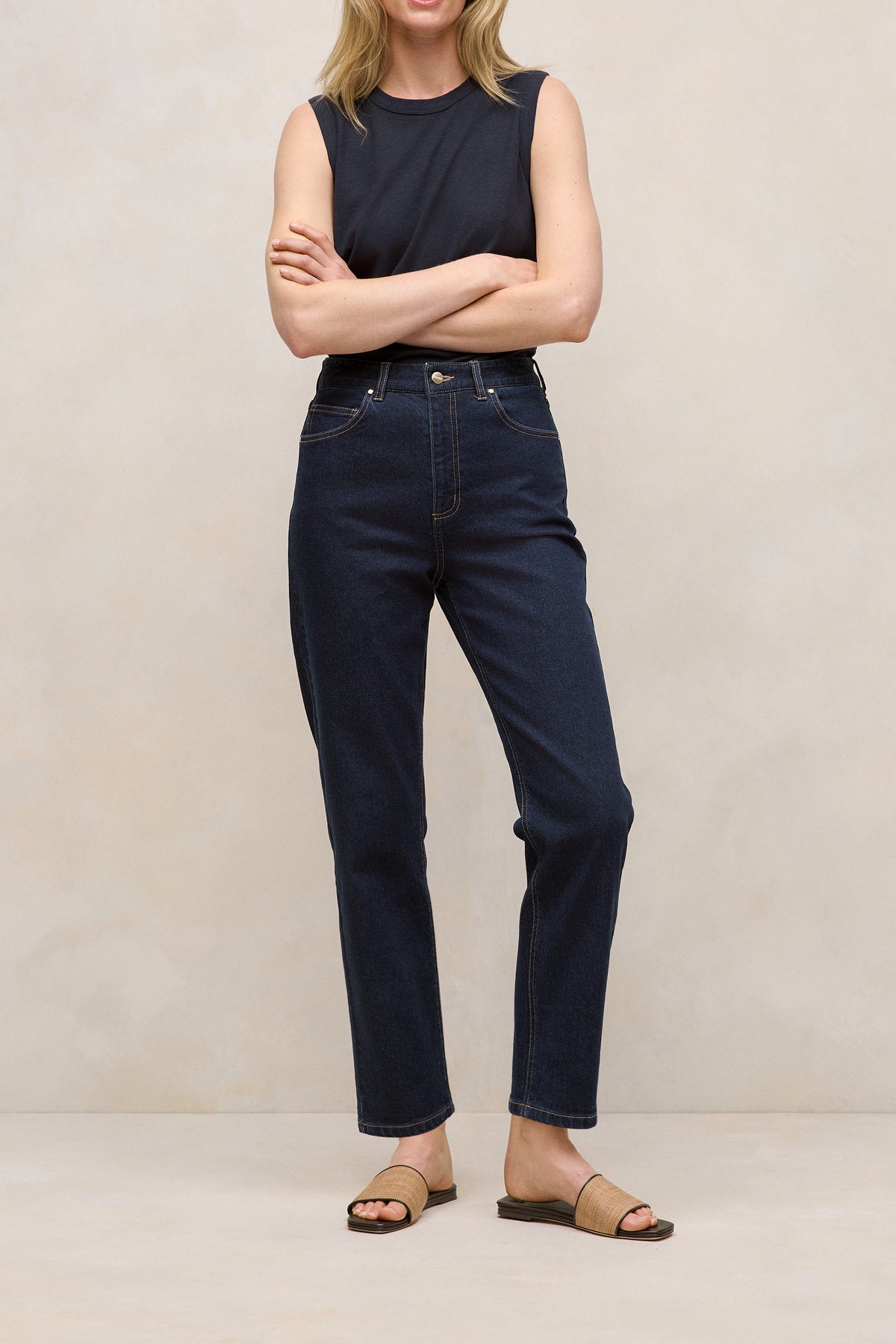 High Rise Straight Leg Jean
