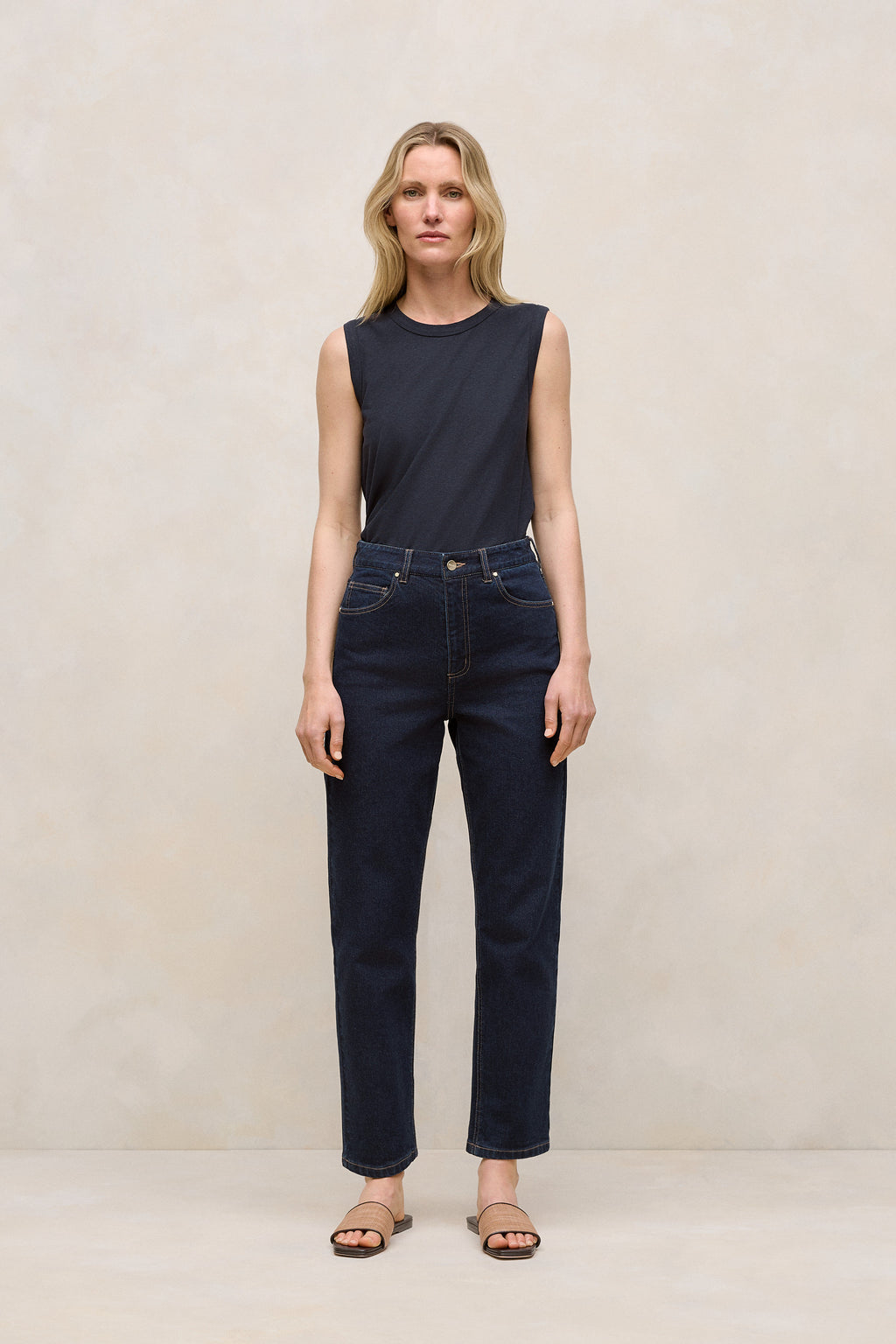 High Rise Straight Leg Jean