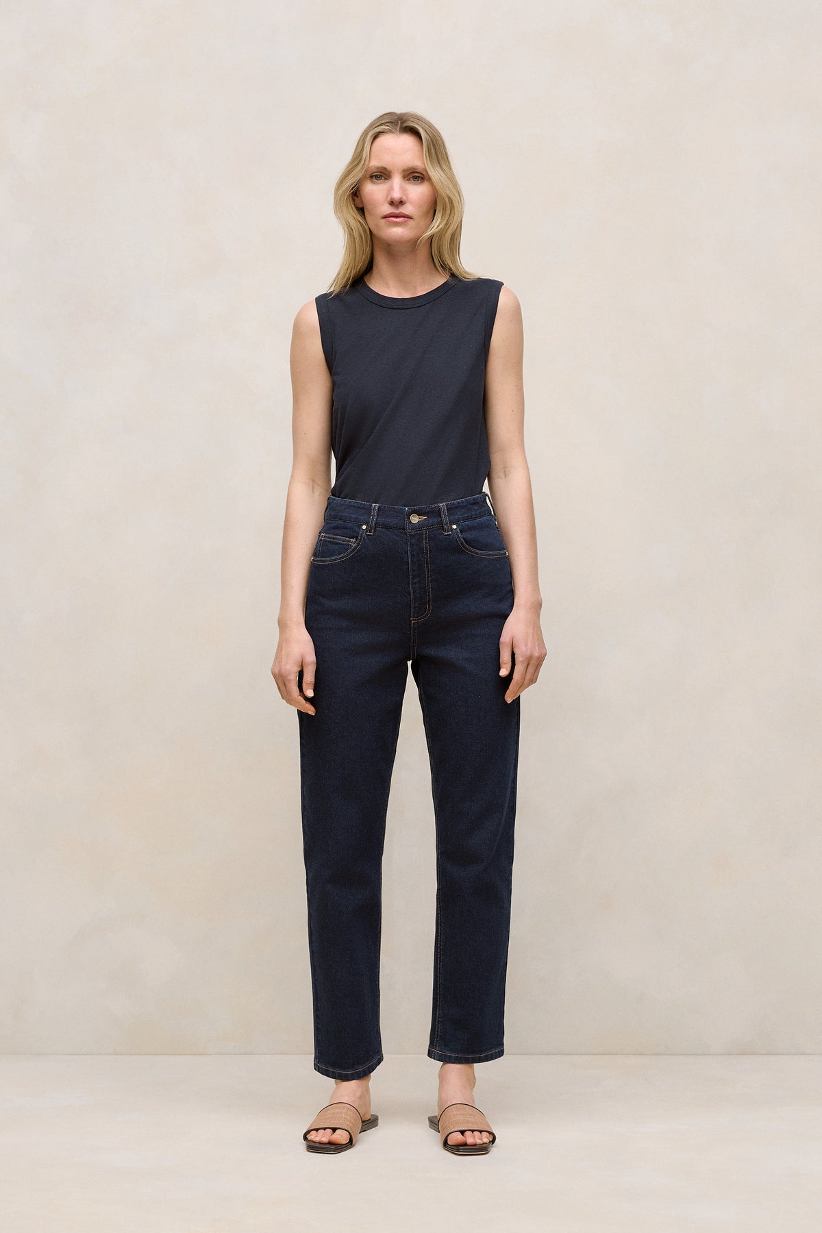 High Rise Straight Leg Jean