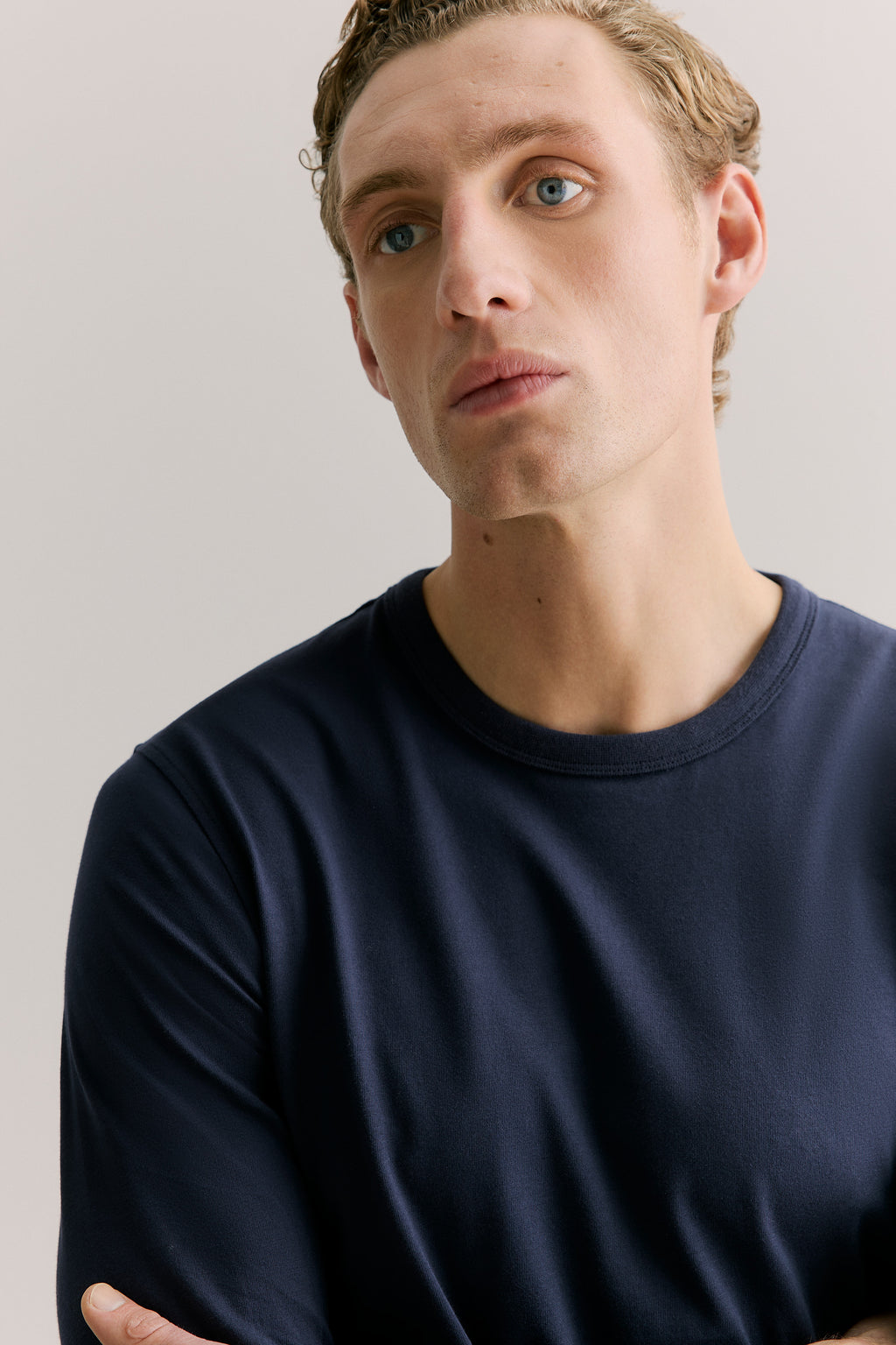 Cotton Long Sleeve Crew T-Shirt