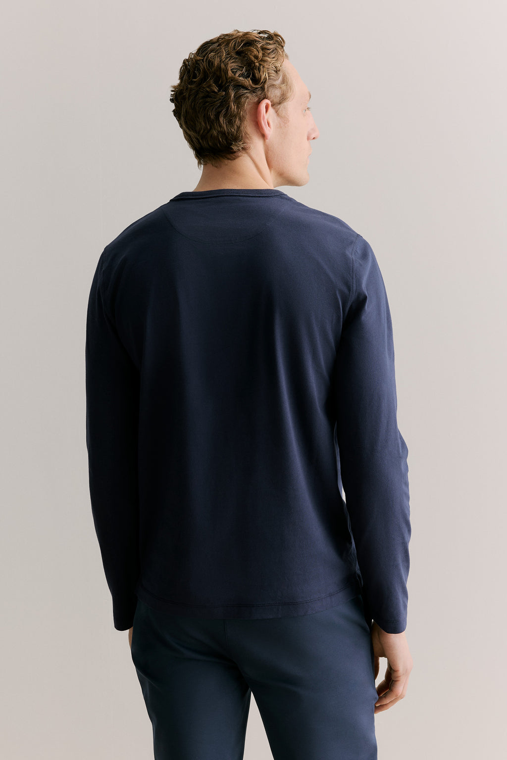 Cotton Long Sleeve Crew T-Shirt