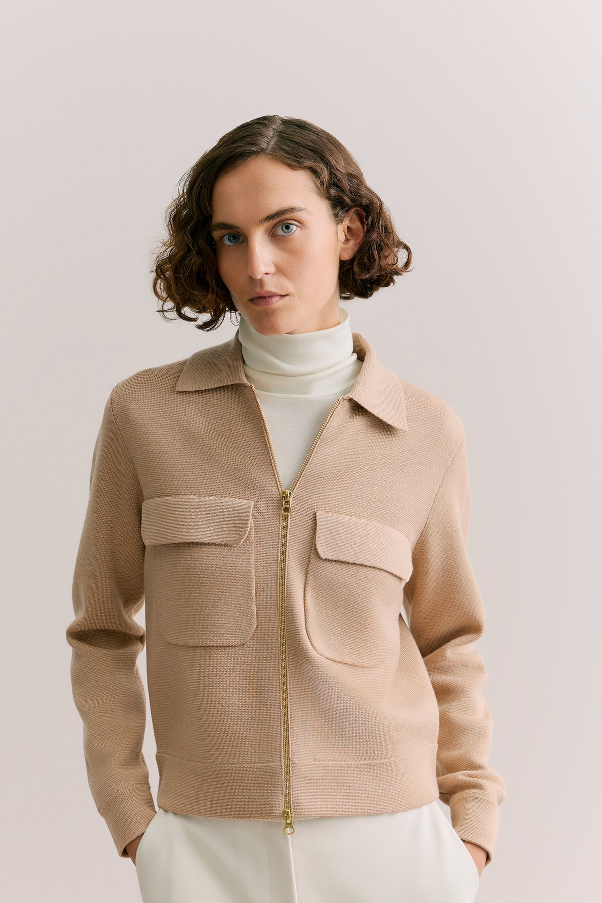 Merino Milano Zip Through Jacket