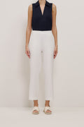 Stretch Linen Blend Pull On Pant