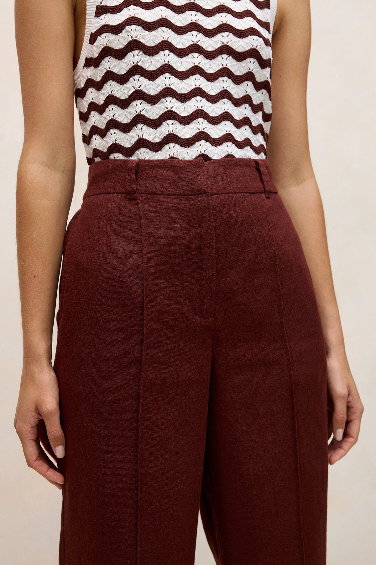 Linen Pintucked Pant