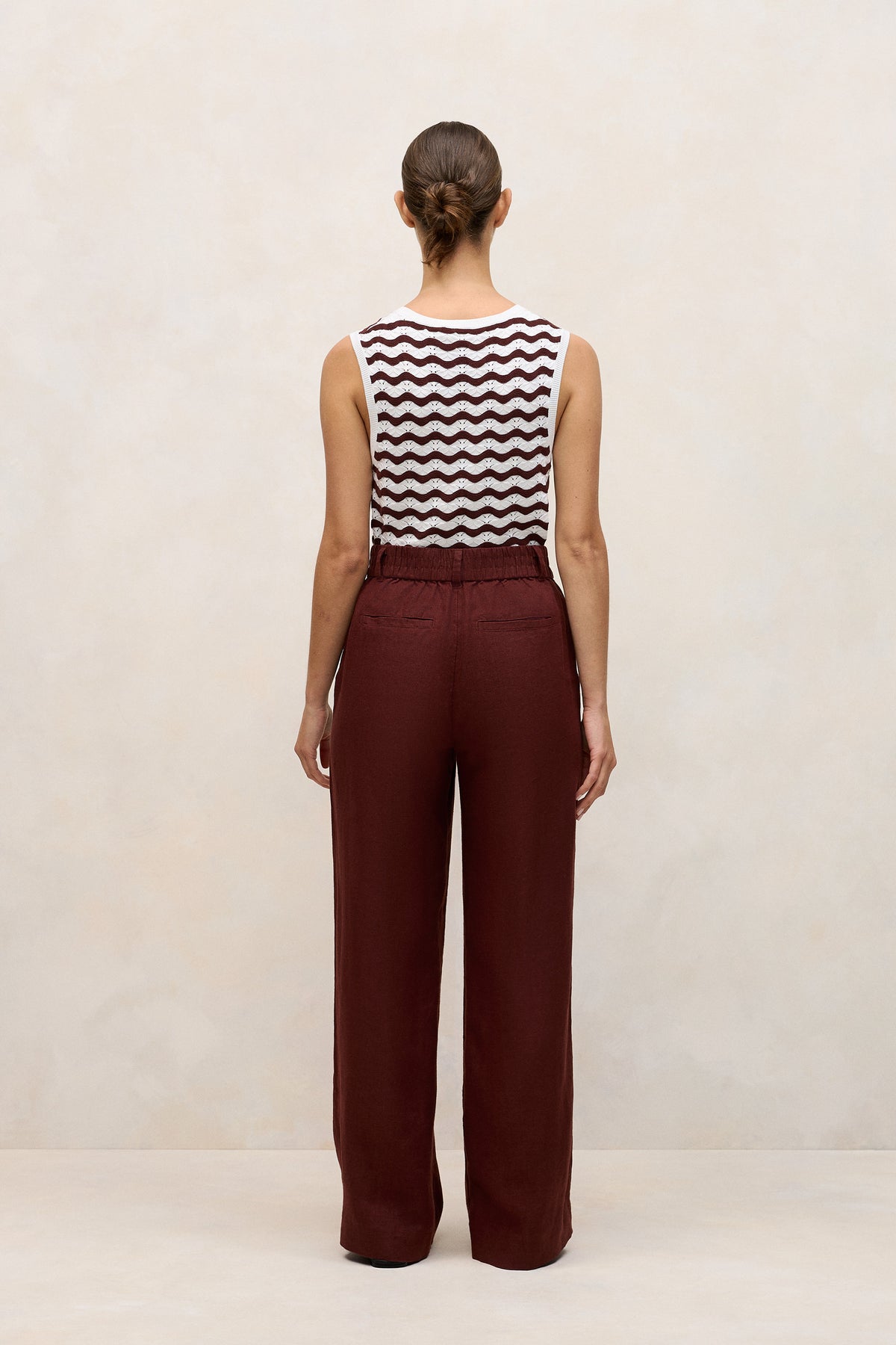 Linen Pintucked Pant
