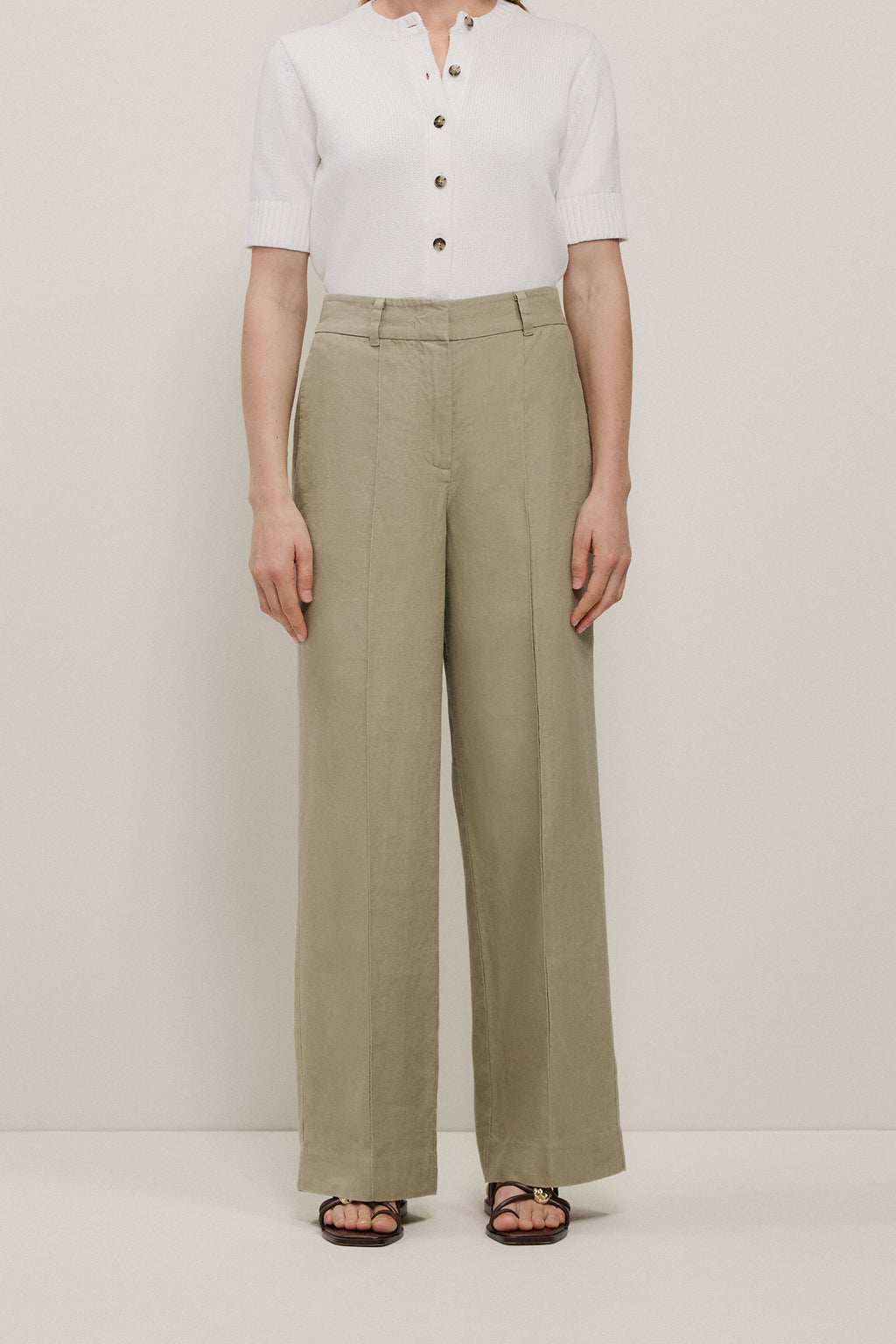 Linen Pintucked Pant