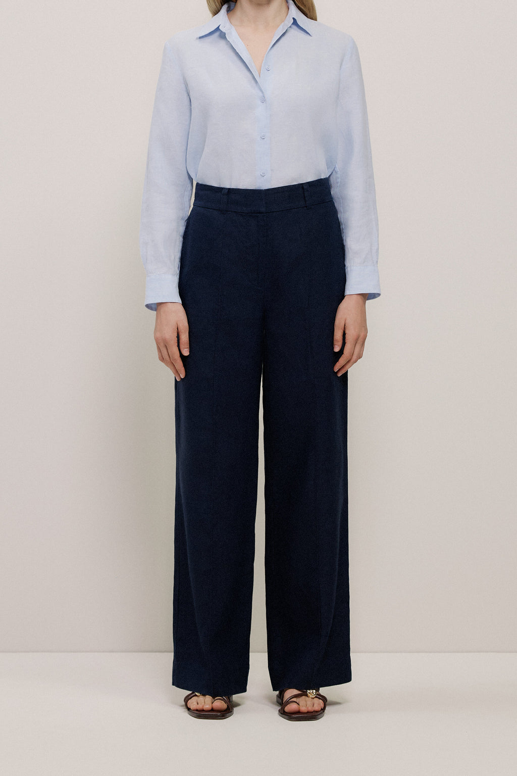 Linen Pintucked Pant