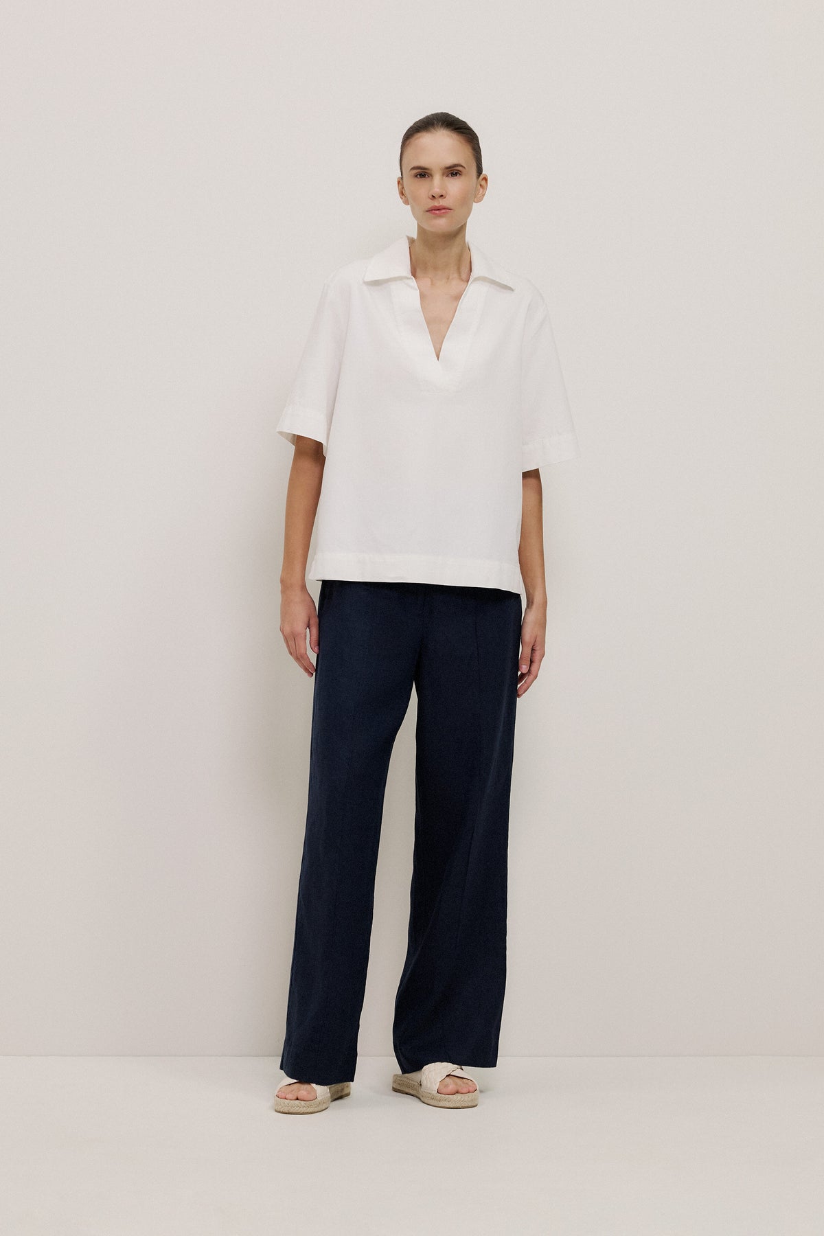 Linen Pintucked Pant