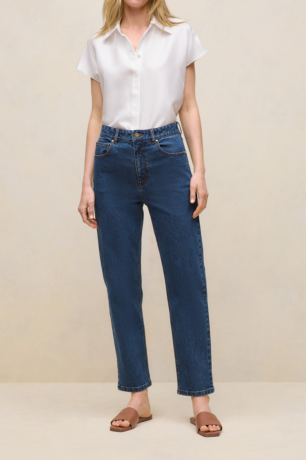 High Rise Straight Leg Jean