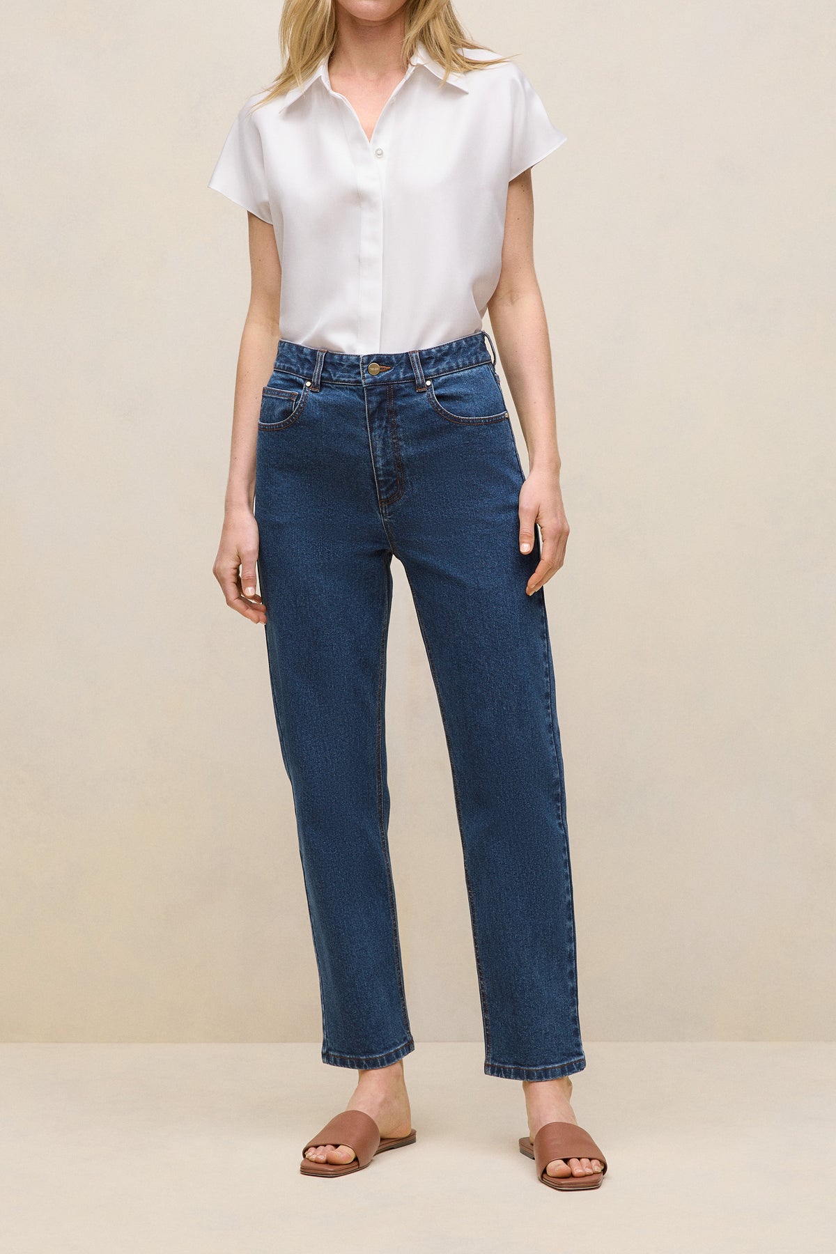 High Rise Straight Leg Jean