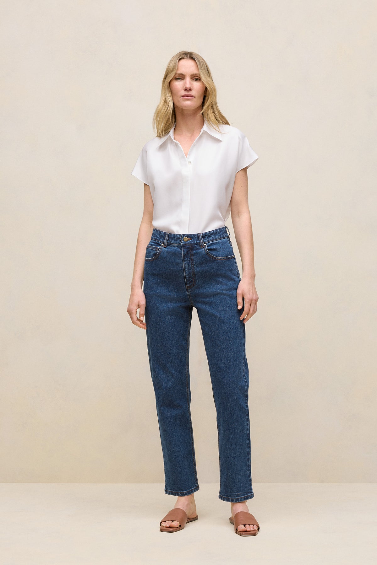 High Rise Straight Leg Jean