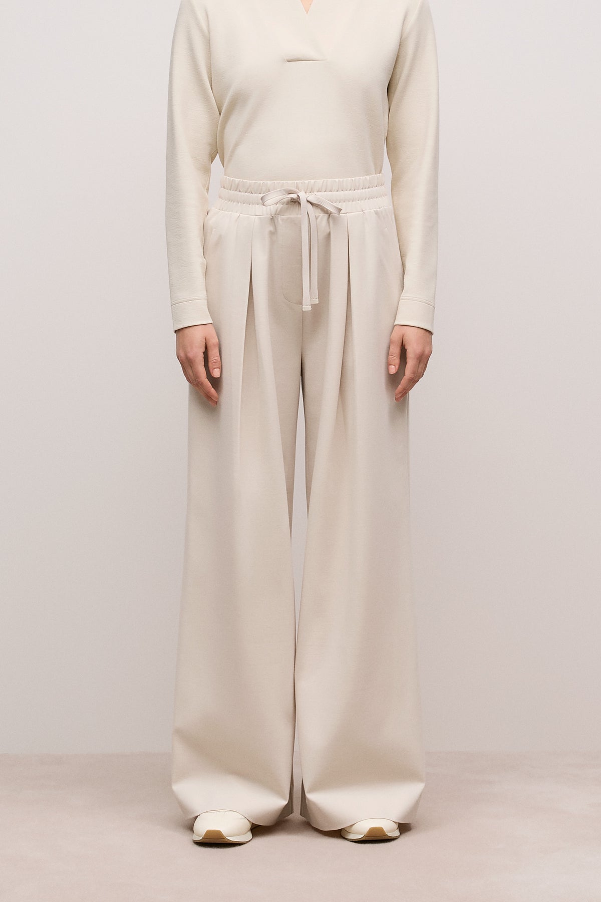 Ponte Drawcord Wide Leg Pant