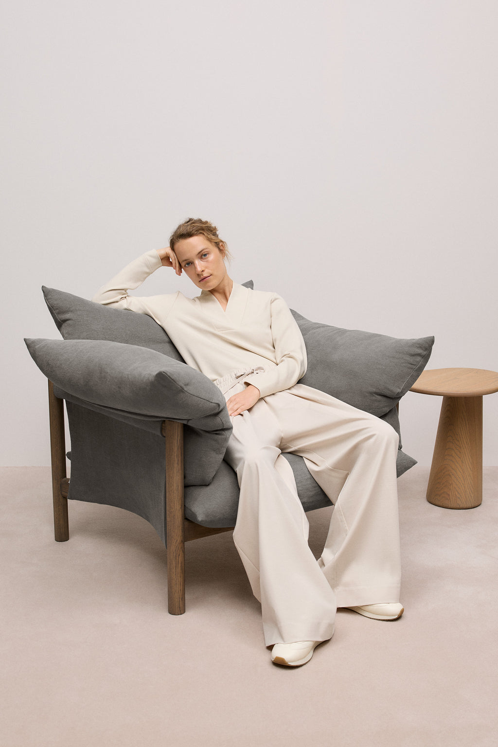 Ponte Drawcord Wide Leg Pant
