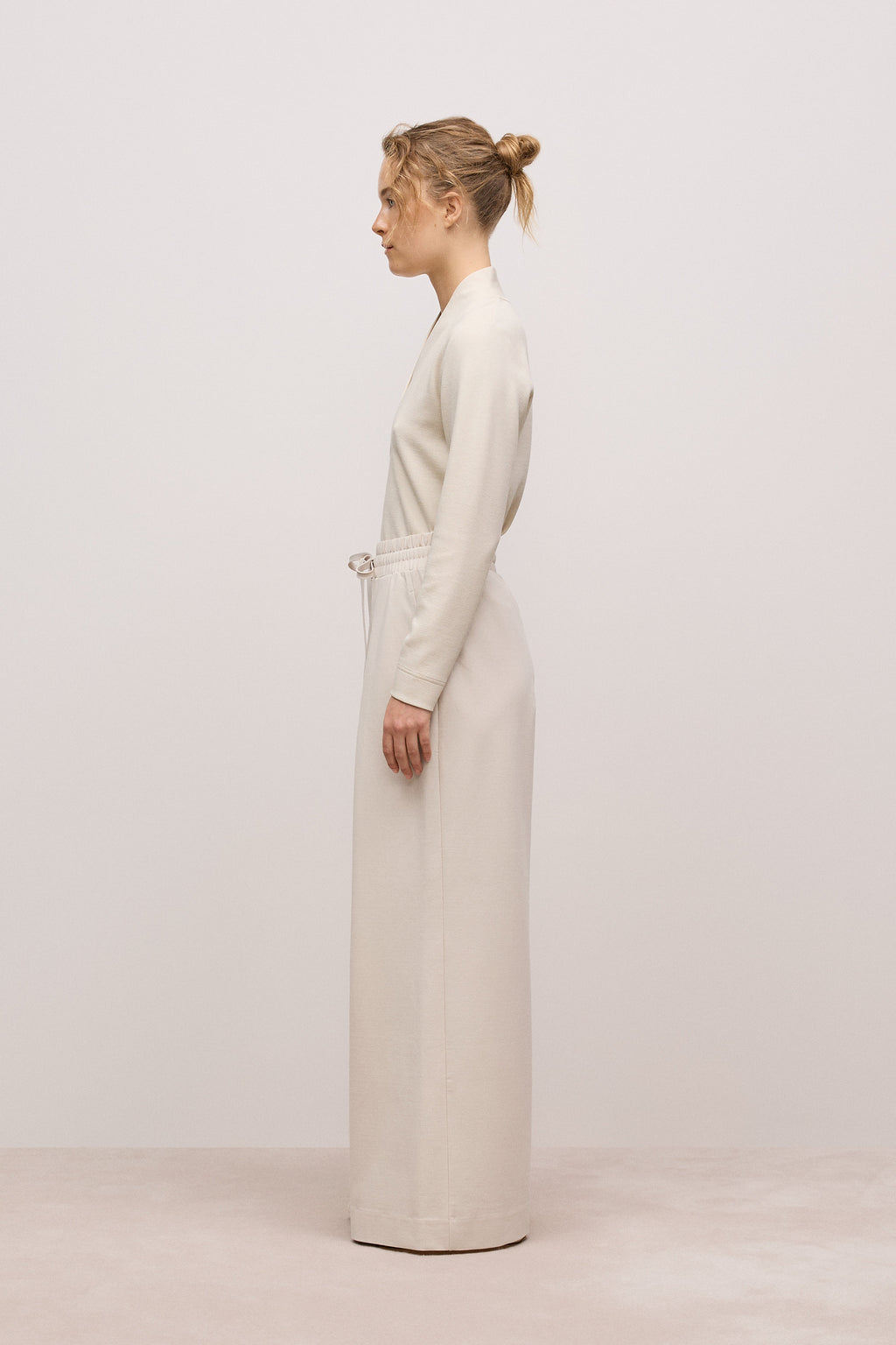 Ponte Drawcord Wide Leg Pant