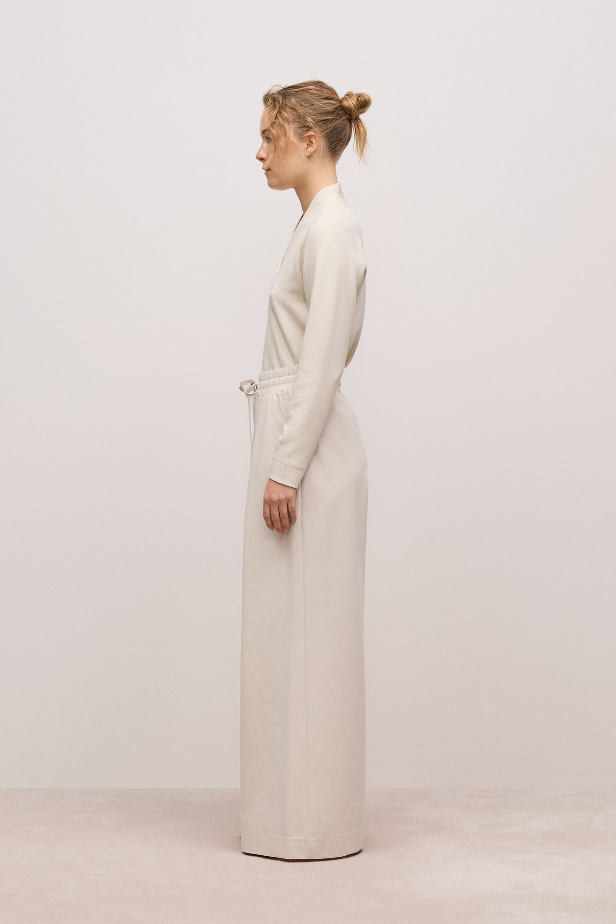 Ponte Drawcord Wide Leg Pant
