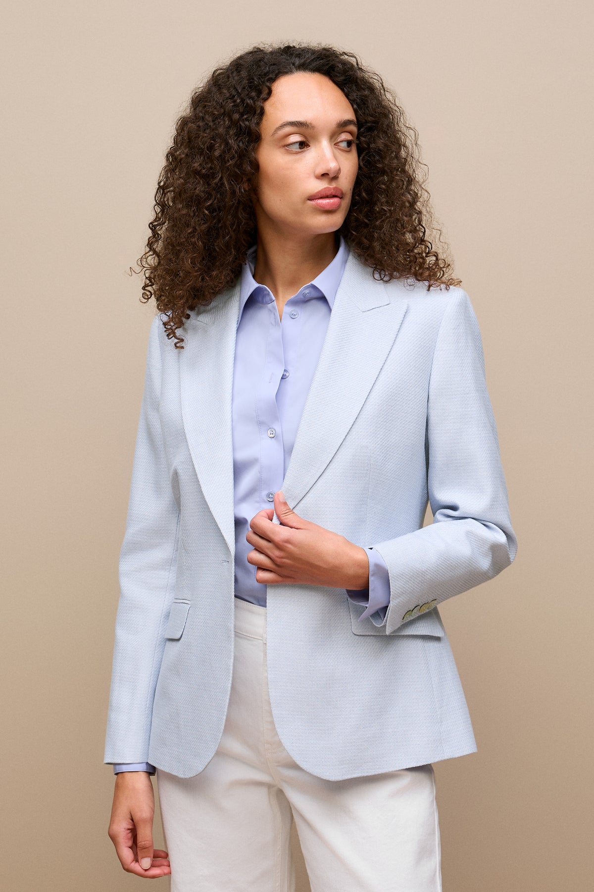 Cotton Linen Textured Blazer