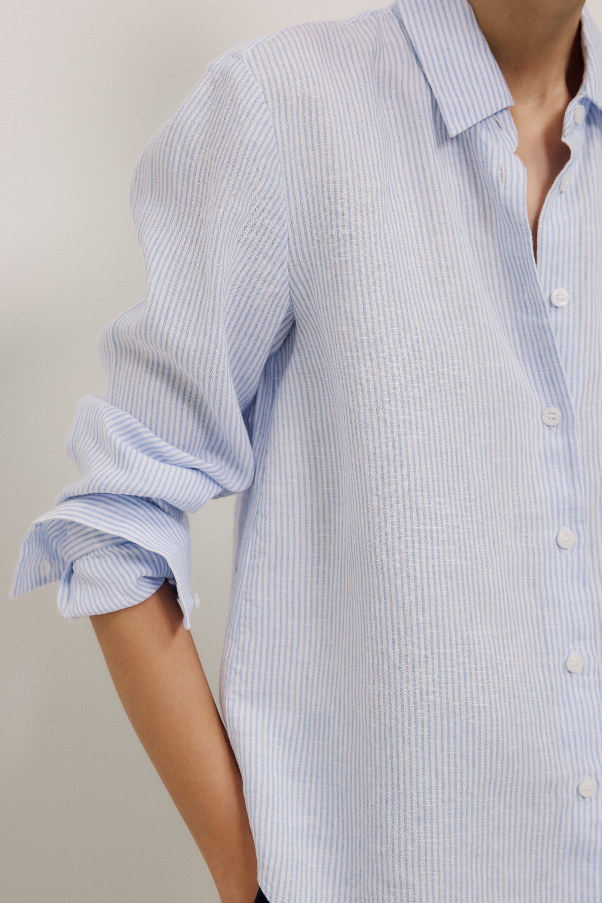 Yarn Dyed Linen Stripe Shirt
