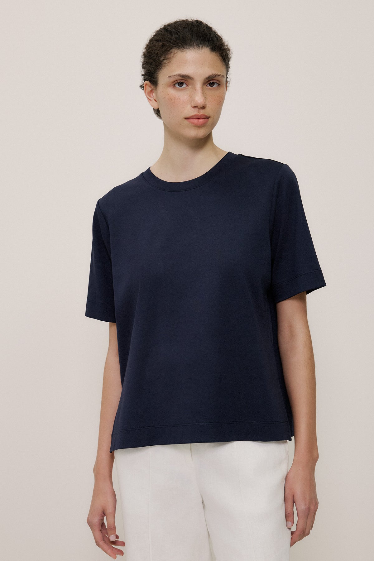 Modal Cotton Boxy Crew T-Shirt